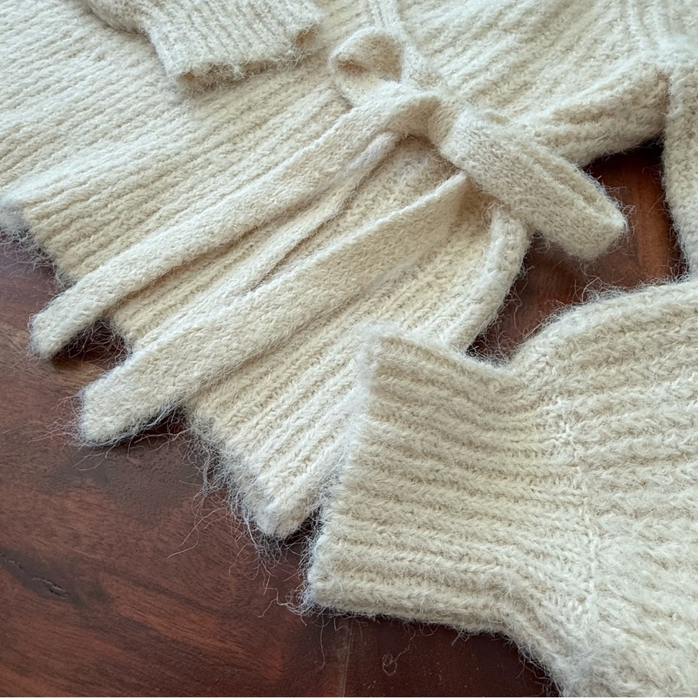 Express fuzzy sweater :: faux crossover :: like new - Picture 5 of 11